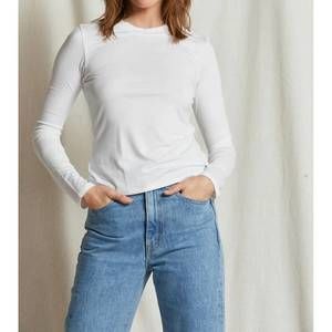 NEW PERFECTWHITETEE dionne jersey crewneck tee in white